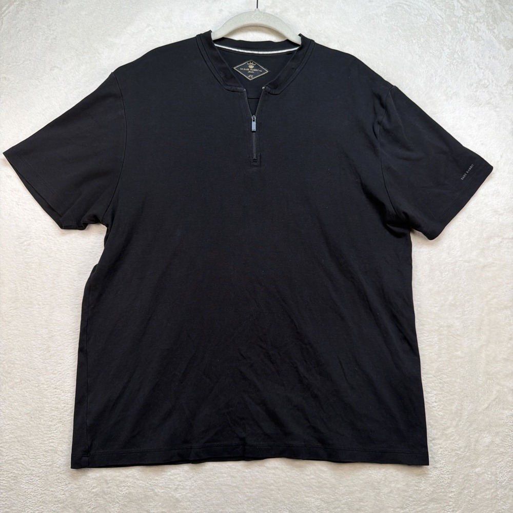 Rare Rabbit Temper Henley T Shirt Men's XL Black‎ Minimalist Stretch